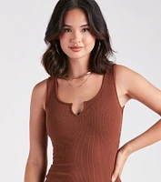 Loving Basics V-Neck Bodycon Tank Dress