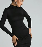 Chic The City Turtleneck Mini Dress