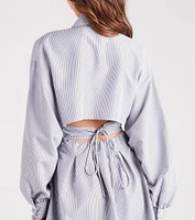 Perfectly Striped Shirt Skater Dress