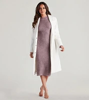 Cozy Love Mock Neck Midi Dress