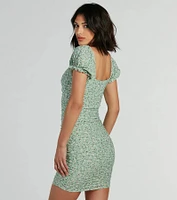 Meadow Vibes Floral Eyelet Lace Mini Dress