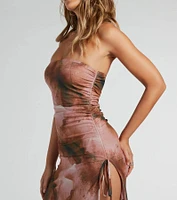 Major Crush Marble Print Maxi Dress