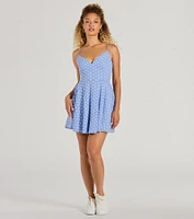 Sway With Me Eyelet Lace Skater Dress