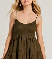 Sunny Days Off Scoop Neck Smocked Skater Dress