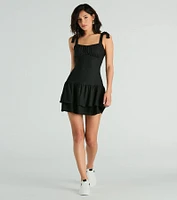 More Than Sweet Tie Strap Fit-And-Flare Dress