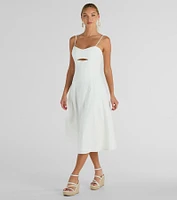 Sensational Delight Sweetheart Cutout Midi Dress