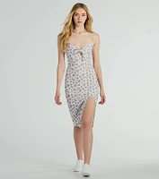 Frolic Floral Tie Midi Dress