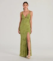 Sunshine And Good Time V-Neck Mermaid Maxi Dress