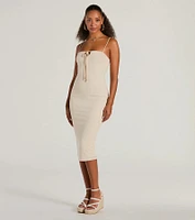 Effortless Blis Sleeveless Bodycon Knit Midi Dress
