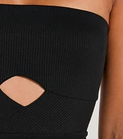 Never A Dull Moment Strapless Cutout Maxi Dress