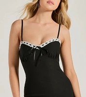 Desirable Sultry Sweetheart Bow Bodycon Mini Dress