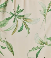 Fiji Feeling Sleeveless Lace-Up Tropical Maxi Dress