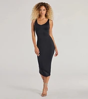 Gorgeous Silhouette Sleeveless Bodycon Midi Dress