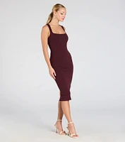 Contemporary Sleek Bodycon Midi Dress