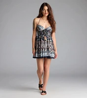 Spring Fling V-Neck Paisley Skater Dress