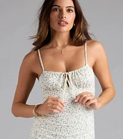 Fun Floral Lace Mini Dress