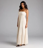 Breezy Like Me Sleeveless Ruffled Maxi Dress