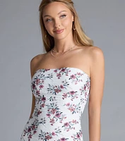 Blissful Cutie Floral Bodycon Midi Dress