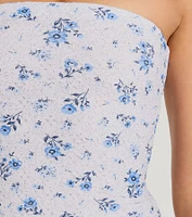 Major Charmer Ditsy Floral Strapless Mini Dress