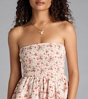 Flirty Fave Floral Ruffled Skater Dress
