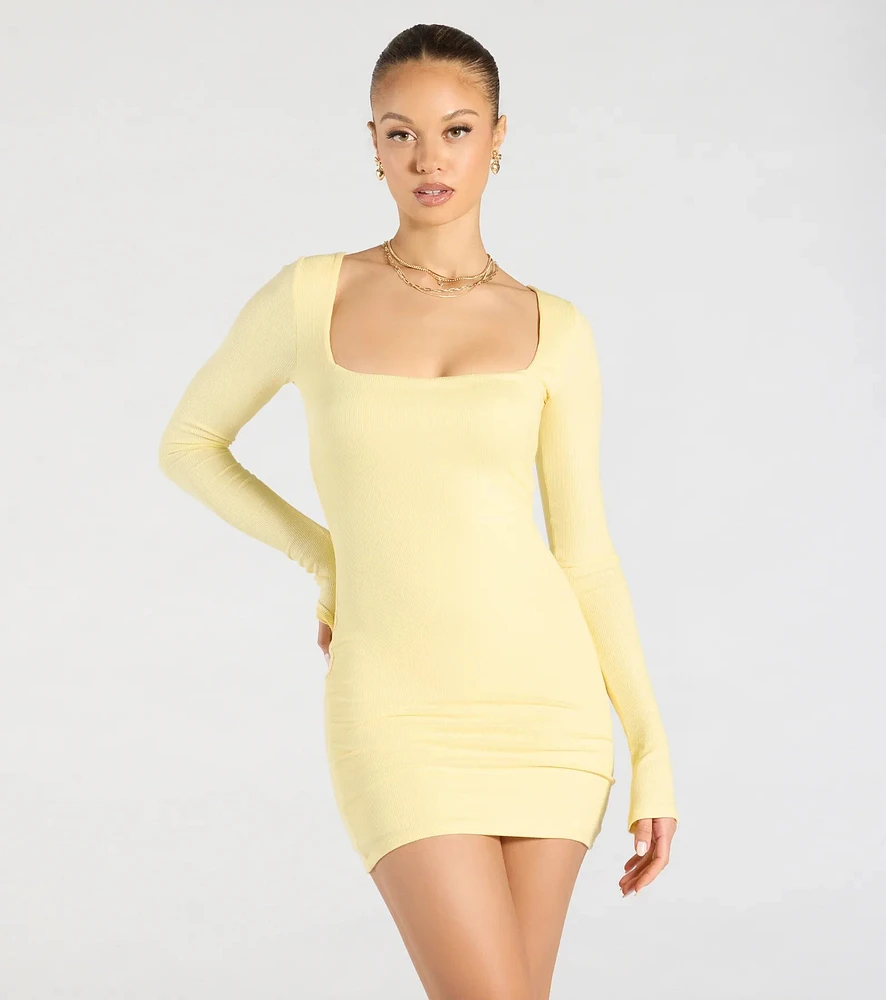 Remarkable Allure Long Sleeve Mini Dress