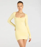 Remarkable Allure Long Sleeve Mini Dress
