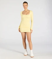 Remarkable Allure Long Sleeve Mini Dress