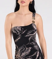 Tulum One-Shoulder Tropical Maxi Dress