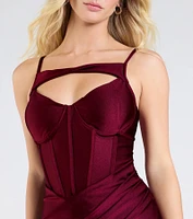 Vampy Vixen Corset Cutout Bodycon Mini Dress