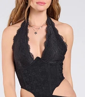 Love And Lace Halter Cutout Mini Dress
