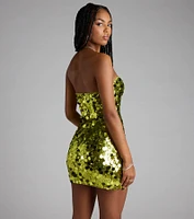 Party-Starter Sequin Strapless Bodycon Mini Dress