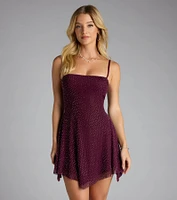 Sparkling Perfection Rhinestone A-Line Mini Dress