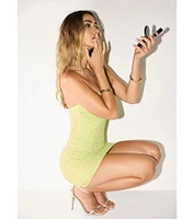Moonlit Magic Rhinestone Tube Mini Dress