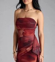 Diamond The Rough Tube Abstract Mini Dress