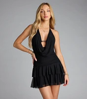 Drama The Details Open Back Skater Mini Dress