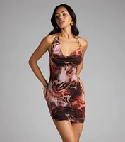 Untamed Energy Halter Mini Dress