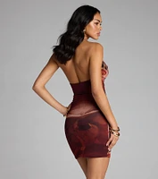 Untamed Energy Halter Mini Dress
