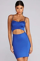 Sultry Satin Mini Dress