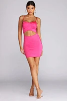 Sultry Satin Mini Dress