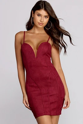 Fab Faux Suede Mini Dress