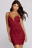 Fab Faux Suede Mini Dress