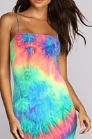 Totally Groovy Tie Dye Mini Dress