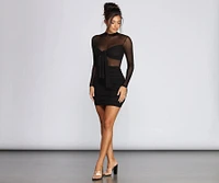 More To Mesh Ruched Dress