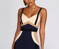 Modernist Mini Crepe Tank Dress