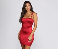Stunner Satin Mini Dress