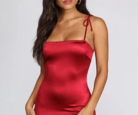 Stunner Satin Mini Dress