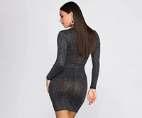 That Glam Life Glitter Wrap Dress