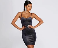 One Wish Glitter Knit Mini Dress