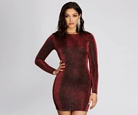 Decked Glitter Mini Dress