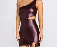 Make The Cutout Faux Leather Mini Dress